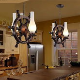 Vintage Frosted Glass Chandelier - 2-Light Pendant Lighting for Dining Room - This Bottle Shade Frosted Glass Light Chandelier is perfect for adding vintage-inspired style to your dining room or kitchen. The pendant light featur